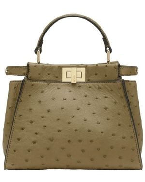Fendi Ostrich Leather Bag - Green