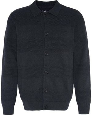 Barbour Crew Neck Knitted Cardigan - Blue