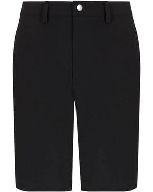 EA7 Logo-Print Bermuda Shorts - Black