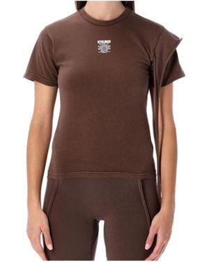 OTTOLINGER Asymmetric Logo T-Shirt - Brown