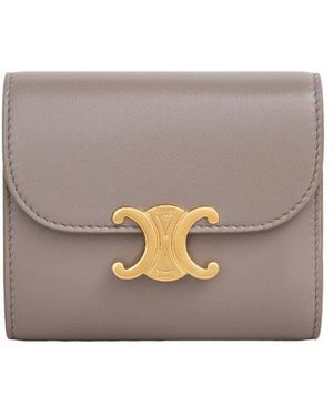 Celine Small Flap Wallet Triomphe - Grey
