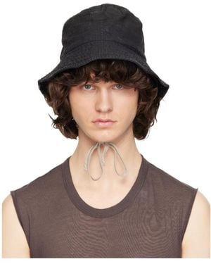 Rick Owens Wide Brim Denim Hat - Multicolor