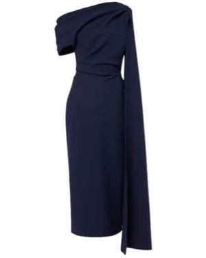ROKSANDA Mait Pleated Crepe Dress - Blue