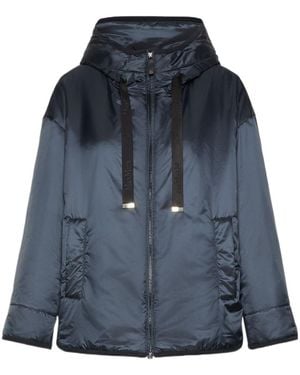 Max Mara The Cube Mtccleo Hooded Coat - Blue