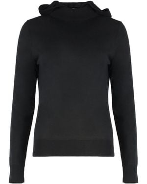 P.A.R.O.S.H. Linfa Knitted Hoodie - Black