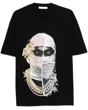 ih nom uh nit Newspaper Mask T-Shirt - Black