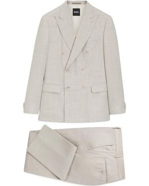 BOSS Boss Slim Double-Breasted Suit - White