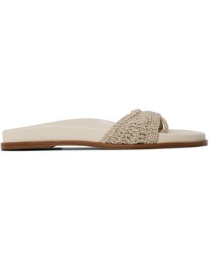 Magda Butrym Crochet Strap Flat Sandals - Natural
