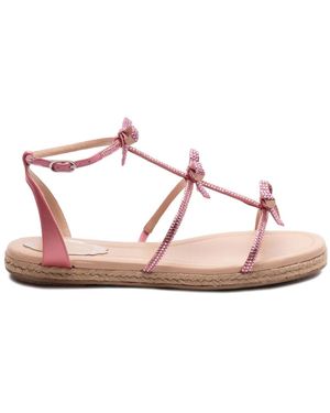 Rene Caovilla Bow-Detailing Sandals - Pink