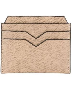 Valextra V-Shaped Lacquered Edge Cardholder - Metallic