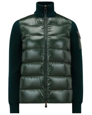 Moncler Padded Wool Cardigan - Green