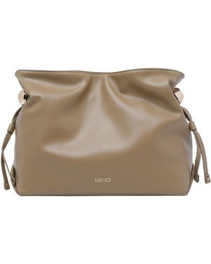 Liu Jo Medium Riccy Shoulder Bag - Natural