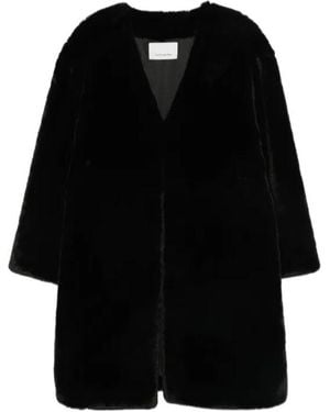 Frankie Shop Matera Faux Fur Coat - Black