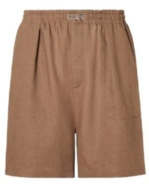 Fendi Drawstring Bermuda Shorts - Brown