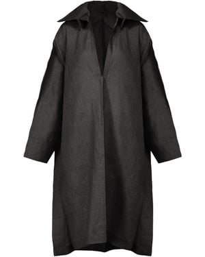 Issey Miyake Hempen Shirt Dress - Black