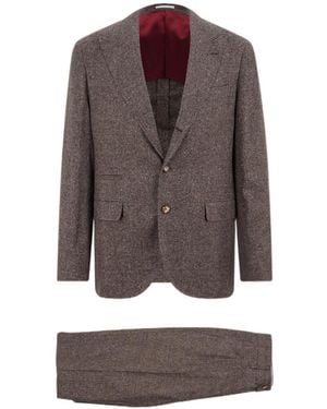 Brunello Cucinelli Pocket Two-Button Suit - Brown
