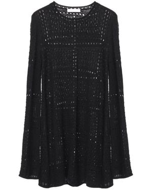 Chloé Chloé Long-Sleeved Knit Mini Dress - Black
