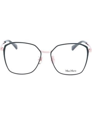 Max Mara Square Frame Glasses - Metallic