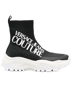 Versace Jeans Couture Couture Logo Print Sock Trainers - Black