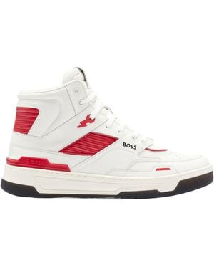 BOSS Colourblock Hightop Trainer - Pink