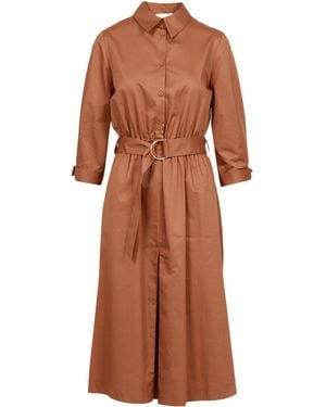 Kaos Lapel Dress - Brown