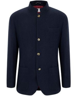 Brunello Cucinelli Long Sleeve Casual Jacket - Blue