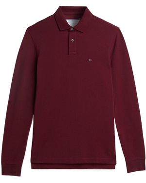 Tommy Hilfiger Long Sleeve Polo Shirt - Red