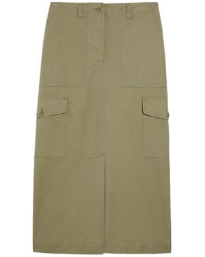 Weekend by Maxmara Slit-Detailed Cargo Skirt - Green