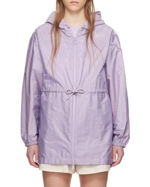 Moncler Filira Drawstring Hooded Jacket - Purple