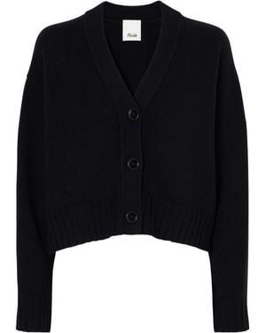 Allude Casual Cropped Cardigan - Black
