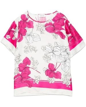 P.A.R.O.S.H. Floral-Print T-Shirt - Pink