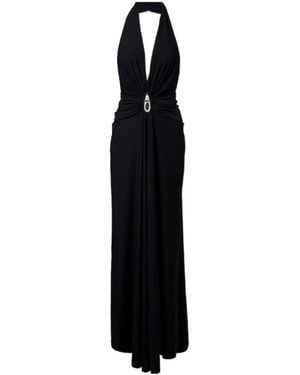 Christopher Esber Embellished Ruched Jersey Maxi Dress - Black