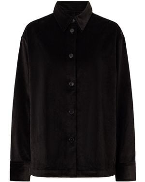 Studio Nicholson Santini Cotton-Corduroy Shirt - Black