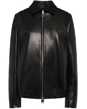 KHAITE Jackson Zip-Up Leather Jacket - Black