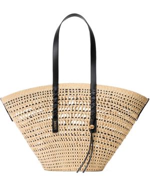 Loewe Handwoven Straw Basket Bag - Natural