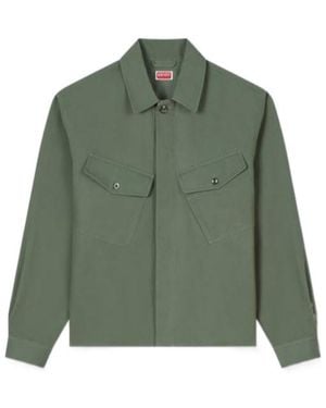 KENZO Long-Sleeved Overshirt - Green