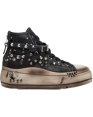 R13 Kurt High-Top Trainers - Black