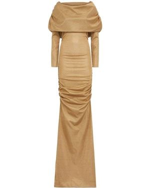 GIUSEPPE DI MORABITO Viscose Blend Long Dress - Natural