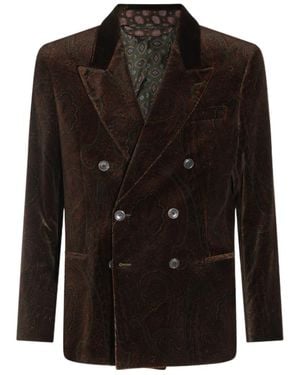 Etro Double-Breasted Blazer - Black