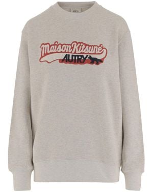 Autry Melange Cotton X Maison Kitsunã Sweatshirt - Gray