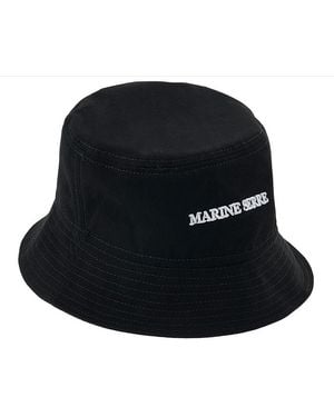 Marine Serre Logo Fisherman's Hat - Black