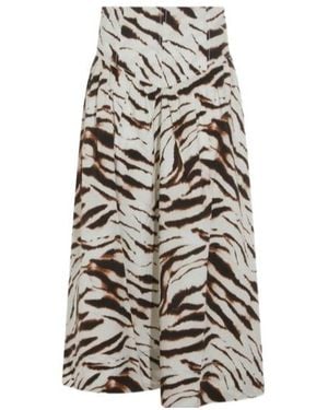 Ganni Printed Midi Skirt - Multicolour