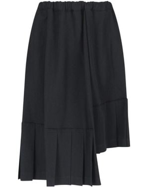 Comme des Garçons Comme Des Garçons Comme Des Garçons Asymmetric Pleated Midi Skirt - Blue