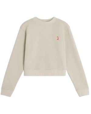 Maison Kitsuné Maison Kitsuné Lady Fox Cropped Sweatshirt - Natural