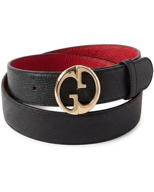 Gucci Metal Buckle Belt - Red