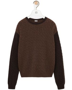Loewe Crew-Neck Jumper - Brown