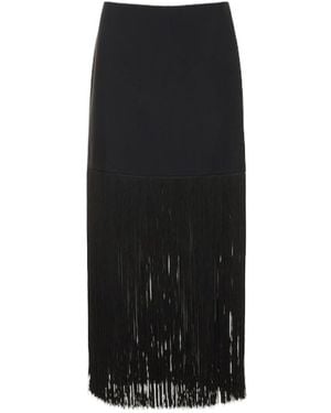 Michael Kors Crepe Tassel Mini Skirt - Black