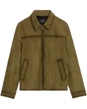 Zadig & Voltaire Loumy Daim Zip Jacket - Green