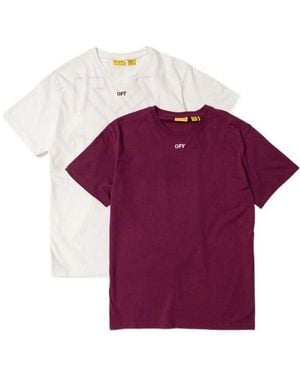 Off-White c/o Virgil Abloh Two-Piece Short-Sleeve T-Shirt Set - Purple