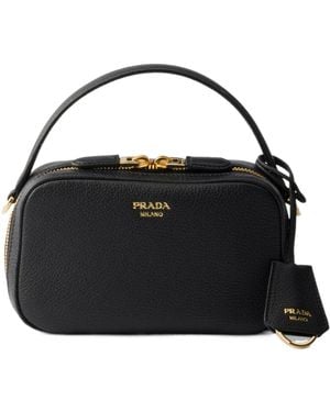 Prada Odette Leather Mini-Bag - Black